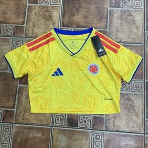 Adidas Colombia 2026 Womens Crop Top Jersey Size M